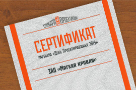 Сертификат партнера «День проектировщика 2019»