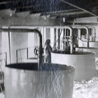 Гидропульперы в складе сырья в 1957 году