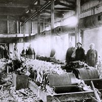 Сортировочное отделение картоноделательного цеха в 1932 году